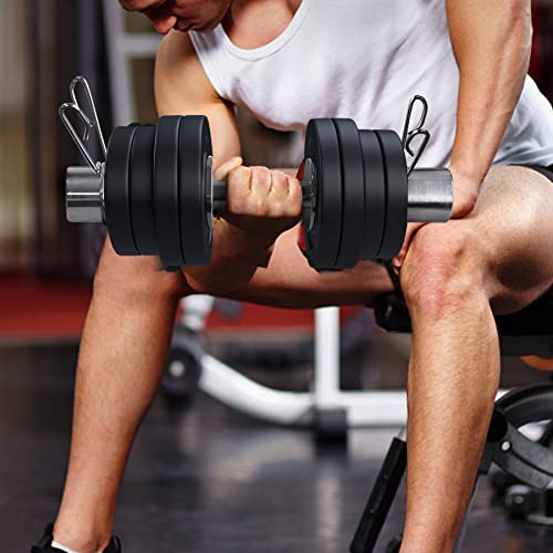 Lajiaoz 16-Inch Olympic Hollow Bar Kit Chrome Dumbbell Handles And Spring Collars Loadable Dumbbell Bars For 2-Inch Olympic Weight Plates #TOP6