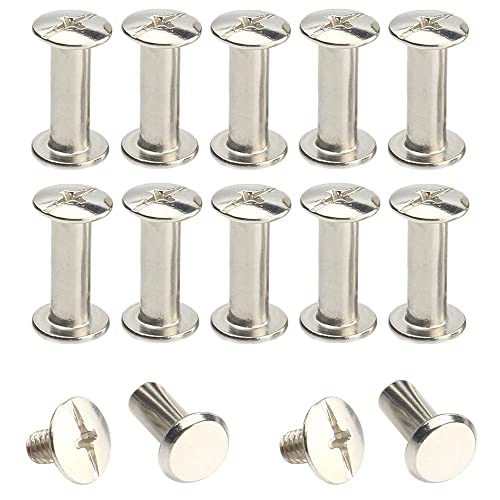Sctmda Tornillos de Conexión 100 Piezas Tornillo de Unión de Muebles Rosca M4 Tornillo Conexión Muebles con Manguito Fijación para Conectar Muebles Tiradores de Puerta Plata 20mm Cover