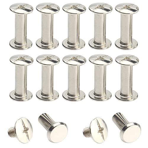 Sctmda Tornillos de Conexión 100 Piezas Tornillo de Unión de Muebles Rosca M4 Tornillo Conexión Muebles con Manguito Fijación para Conectar Muebles Tiradores de Puerta Plata 20mm