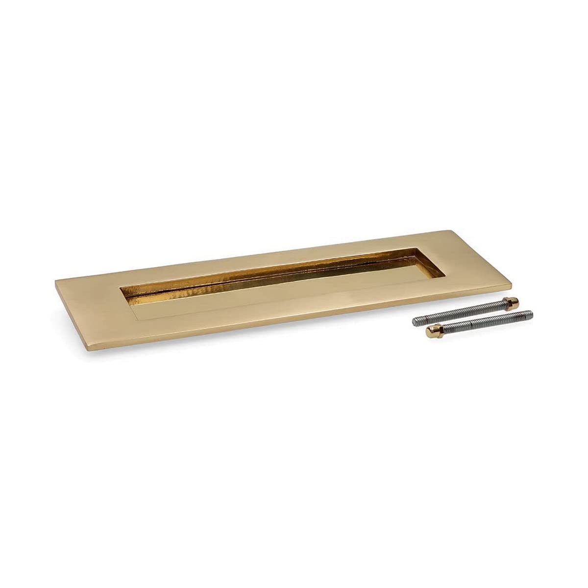 EDM - Placa buzón latón pulido dorado 100x305mm - EDM 85605