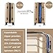 TRACK TRAVEL 4 Piece Luggage Set ABS+PC Expandable Hardshell TSA Lock Aluminum Trolley Spinner Wheels (Champagne, 7 Piece Set)