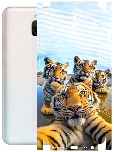Image of AtOdds - Full Body Back Screen Guard Protector Film - Lamination Wrap Skin Sticker Compatible with REDMI 8A Dual | Scratchproof Matte Finish (Selfie)