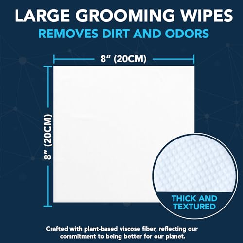 NOVEHA Dog Wipes – Odor Eliminating and Cleaning Grooming Wipes for Dog’s Paws, Body, and Butt – Perfect for Puppy and Adult Dogs – Plant-Based, Safe, Convenient & Large Unscented Wipes (120 Counts) NOVEHA Dog Wipes – Odor Eliminating and Cleaning Grooming Wipes for Dog’s Paws, Body, and Butt – Perfect for Puppy and Adult Dogs – Plant-Based, Safe, Convenient & Large Unscented Wipes (120 Counts)