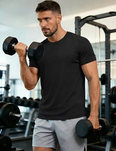 Image of MAGCOMSEN Men's Short Sleeve T-Shirt Quick Dry UPF 50+ Athletic Running Workout Fishing Top Tee Performance Shirts