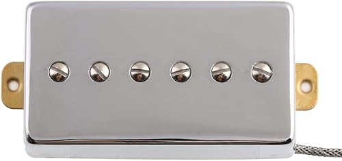 Miniatura 8 de Pastillas Alnico 5 Magnet Humbucker Tamaño P90 para Guitarra Eléctrica Pastillas de Cuello y Puente (Cromado)
