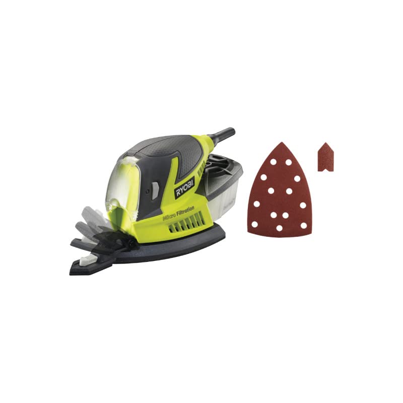 Pack RYOBI Ponceuse triangulaire - 100W - RPS100-GA20-40 abrasifs - SPS20A