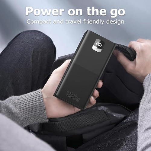 ZKpilse 100W Portable Charger Power Bank 50000mAh Fast Charging USB C Laptop External Battery Pack Power Bank, 4 Outputs 3 Inputs LED Display Mobile Phone Portable Power Banks for Travel Camping - Thumbnail 5