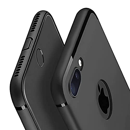 Image of Mobile Back Cover Case for iPhone 7 Plus (Silicone Case|CameraProtection|Black SC1510)