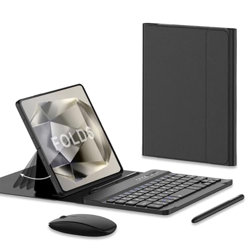Coque Samsung Galaxy Z Fold 6 clavier emplacement stylo support cuir