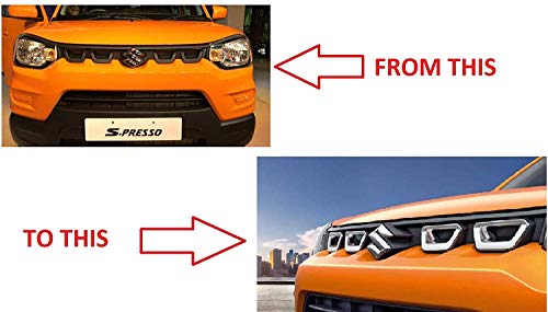 Image of CAR SAAZ Front Grill Rings [Set of 4 PCS] Compatible with S-presso (2019-2022)