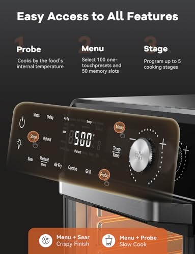 Nuwave TODD ENGLISH PRO-SMART GRILL Todd English Air Fryer Grill Oven Combo, True Char & Flavor, 100 In 1 Super Convection Toaster Oven Countertop thumb #6