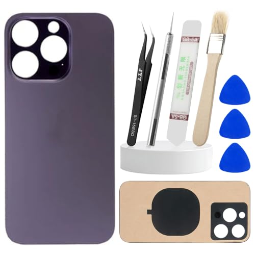 SRJTEK For iPhone 14 Pro 6.1C`Ή wʃKXpl CX[dΉ Se[vt DIYpCc[Zbgt A2890, A2650, A2889, A2892 (Deep Purple p[v)
