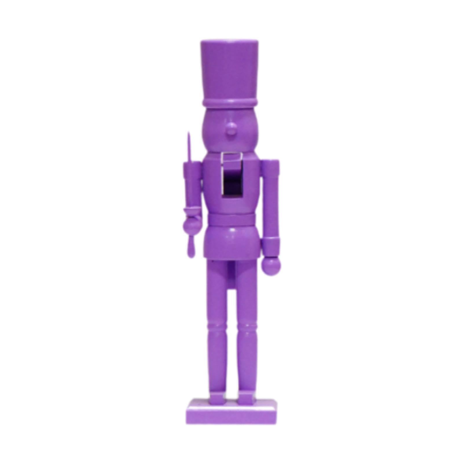 PIXZCSA Nutcracker Figurine Xmas Festival Indoor Wooden Crafts Nutcracker Figure Centerpiece Decor For Home Office Christmas Figurine Statue Xmas Crafts