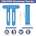 12PCS Kinesiology Tape for Knees with 10PCS Sport Tape Strips, SEILETOO Waterproof & Breathable Elastic Kinesiology Athletic Tape, Sports Support Tape Knee for Muscle Pain Relief and Joint Support