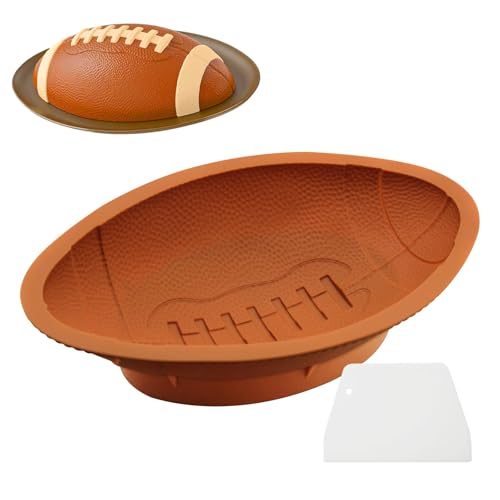 Moules à gâteaux en silicone pour la pâtisserie, moules à gâteaux en forme de football, moule à gâteau 3D avec grattoir, moule de cuisson sur thème du...