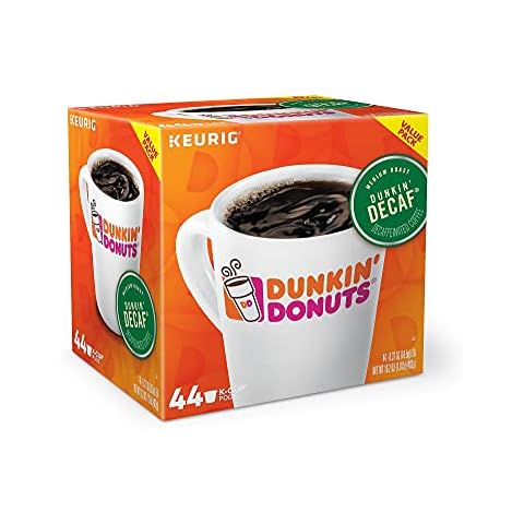 Dunkin' Donuts Decaf Keurig® Single-Serve K-Cup® Pods, Medium Roast, Box of 44 K-Cup® Pods Cover