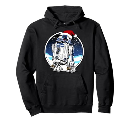 Star Wars Holiday Santa Hat Christmas R2-D2 Circle Pullover Hoodie