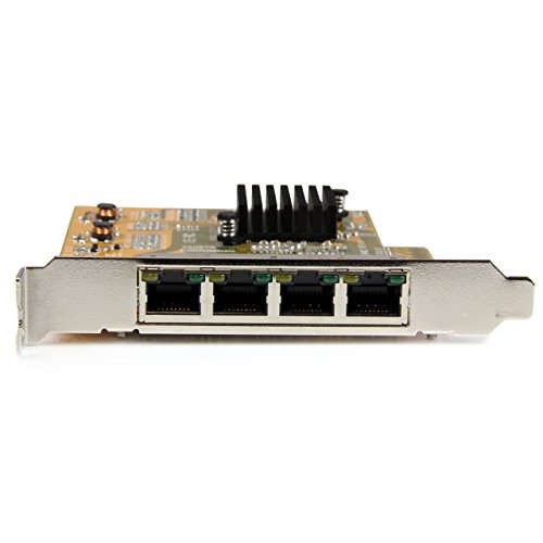 image for StarTech.com 4 Port PCIe Network Card – Low Profile - RJ45 Port - Re