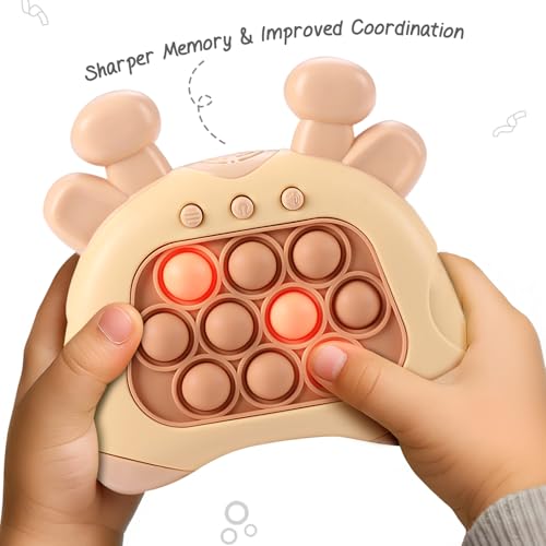 Intelliskills Pop & Play Pocket Gaming Console for Kids, Push Pop Interactive Game for Boys & Girls 3+ Years, Light & Sound Musical Toy, 4 Modes, Travel-Friendly, BIS Certified, Green, Ideal for Gift 3 41PFzBC31WL