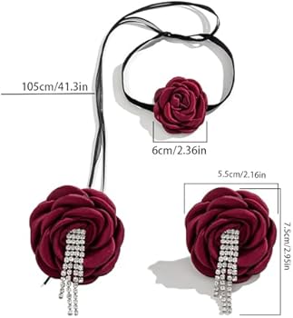 2023 Rose Bloem Choker Ketting Voor Vrouwen Vintage Zwart Gebonden Stof Kraag Elegante Armband Diner Party Sieraden-roze Armband