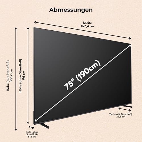 Vestel QLED Fernseher 75 Zoll Fire TV 4K UHD Fernseher, Smart TV mit Dolby Vision HDR, Dolby Atmos und integriertem Triple-Tuner, HDR TV 75QF9940 schwarz – Bild 5