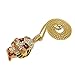 BLINGFACTORY Hip Hop Iced Gold Plated Saw Inspired Pendant & 3mm 24