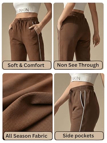 Image of BLINKIN Women's Ankle Length Relaxed Fit All Weather Soft Fabric Jogger | Track Pant for Woman (TRACK-339)