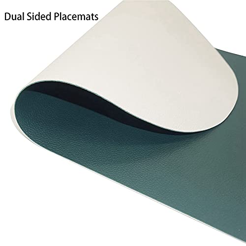 Set de table en cuir synthétique anti-tache pour protéger la table à manger