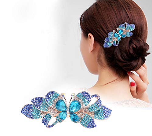 Crystal rhinestone hair clip high-end retro bow hair clip fashion women's hair accessories