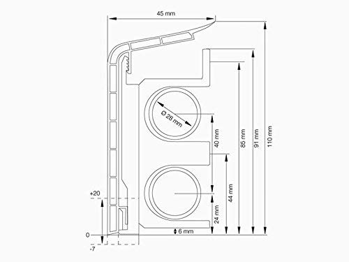 Primo Rohrverkleidung – Kunststoff Rohrabdeckleiste weiß – Maße: 2000 x 45 x 110 mm – 1 Stück