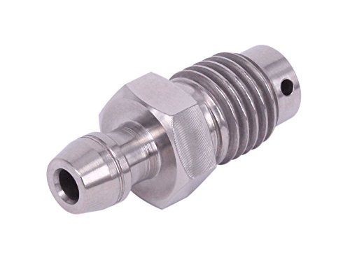 64チタン合金(TC4/GR5) M10 P=1.25 エアブリード スクリュー エア抜き ニップル ブレーキキャリパーなどに チタン原色 JA220