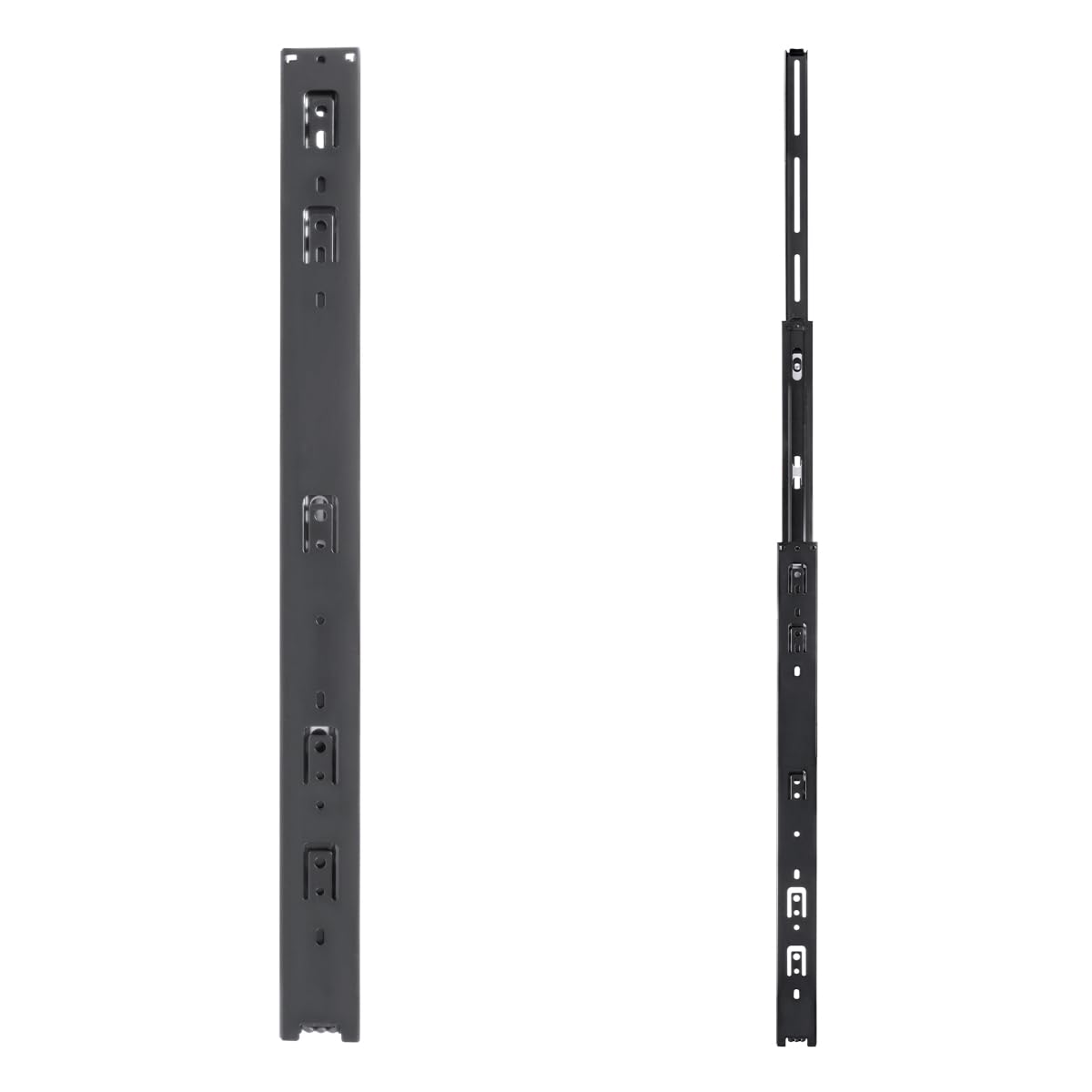 UNYKAch Juego de Dos Railes - Guías Telescópicas Válidas para Armarios de Fondo 80 a 100 cm y Cajas Rack 1U/2U/3U/4U