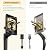 Brightify Black Front Door Handle, Matte Black Exterior Door Handle with Door Lever, Modern Front Door Lock Set, Adjustable Deadbolt with Single Cylinder, Reversible for Right&Left