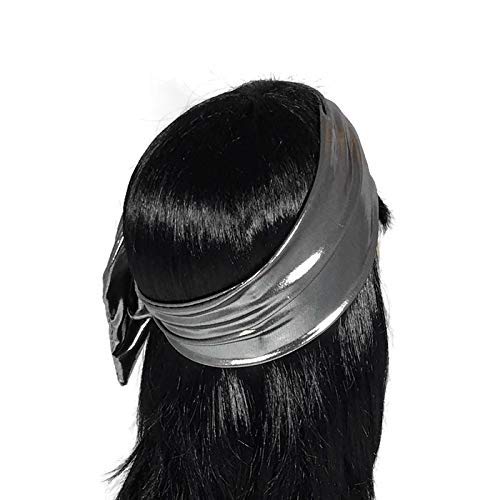 Metallic Silver Headwrap Silver Headscarf Silver Hair Scarves 20s Headwrap Gatsby Headwrap Disco Headband4