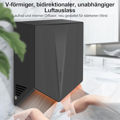 HäNdetrockner,Automatischer HäNdetrockner, Kommerzieller Hochgeschwindigkeits-HäNdetrockner, Elektrischer Hochleistungs-Wandtrockner FüR BüRo, Restaurant, Einkaufszentrum, Toiletten Und Badezimmer