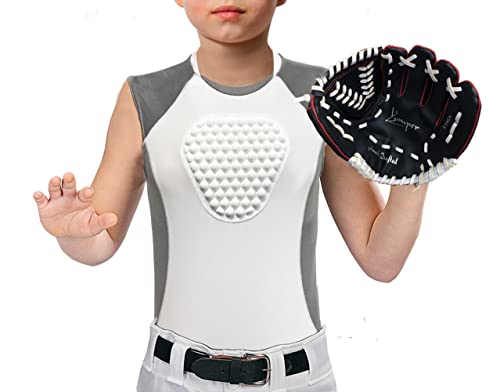 Youper Youth Padded Chest Protector Shirt, Heart-Guard/Sternum Protection for Baseball, Football, T Ball & Softball - Image 3