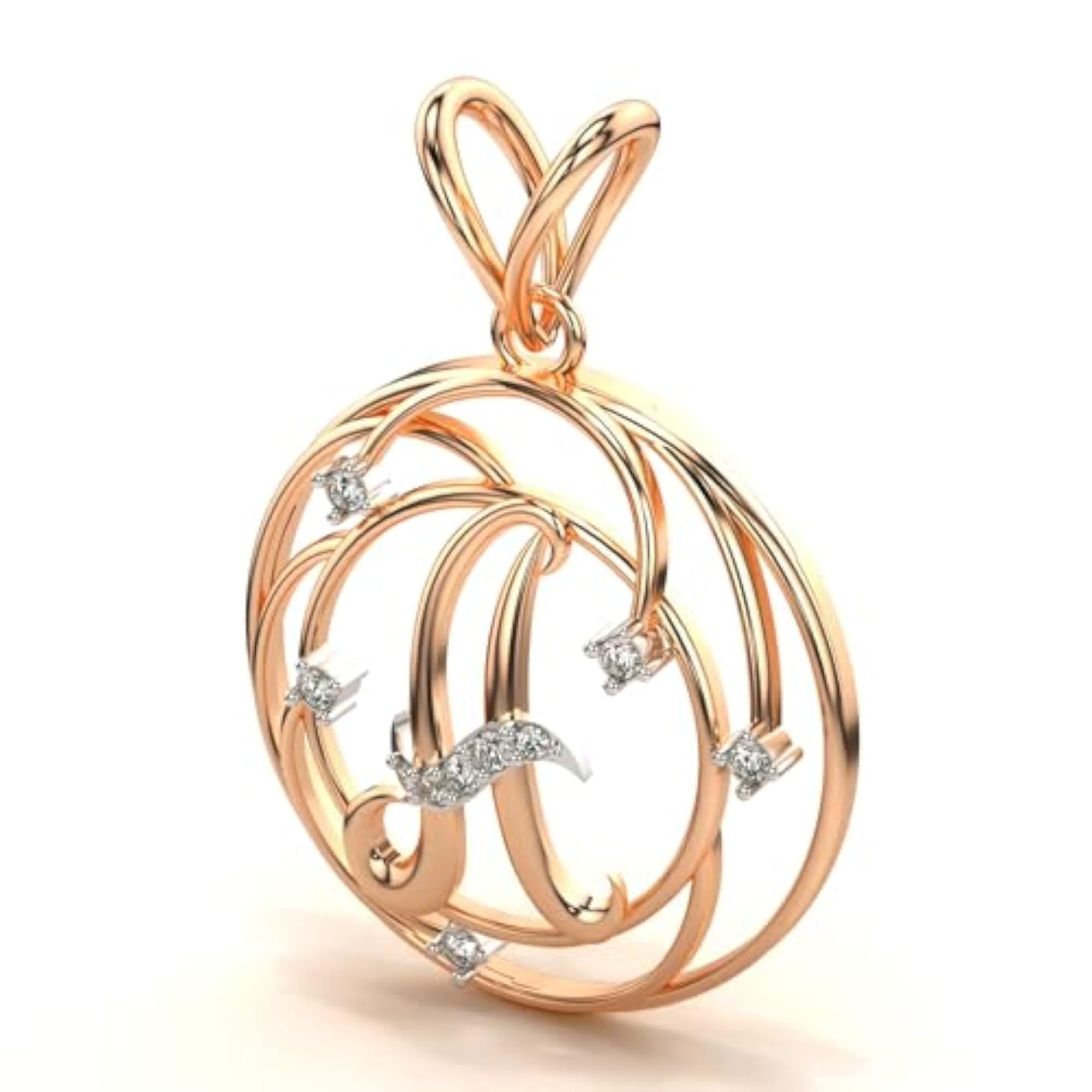 Women's Sterling Silver & Lab Grown Diamond Pendant, Stylish & Elegant