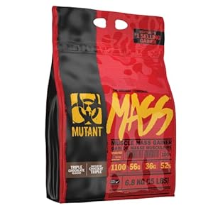 Mutant Mass Weight Gainer Protein Powder – Mass builder for bulking and lean Mass gainer, The weight gainer men need to bulk up – 15 Pound – Triple Chocolate