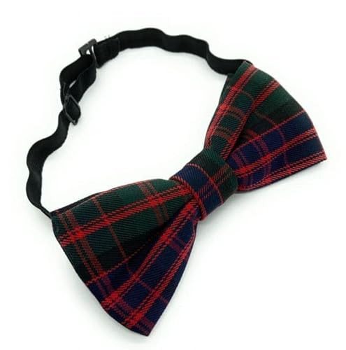 Scottish Essence Macdonald Pre-Tied Tartan Bow Tie, Scottish Made, Traditional Menswear (Macdonald)