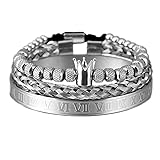 CXWK 3 Teile/Satz Edelstahl Armband Hip Hop Männer Schmuck Römische Zahl Charme   Gold Farbe Schmuck Für   Männer