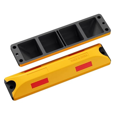 パーキングブロック 反射板付き 駐車ブロック 2本セット ゴム製車止め 駐車停止装置 耐候性 耐日光性 幅56cm 駐車スペース タイヤブロック 車輪止め 屋内と屋外用 高輝度反射 駐車場 クッション ブロック塀 駐車場車輪止め ショッピングモール 病院