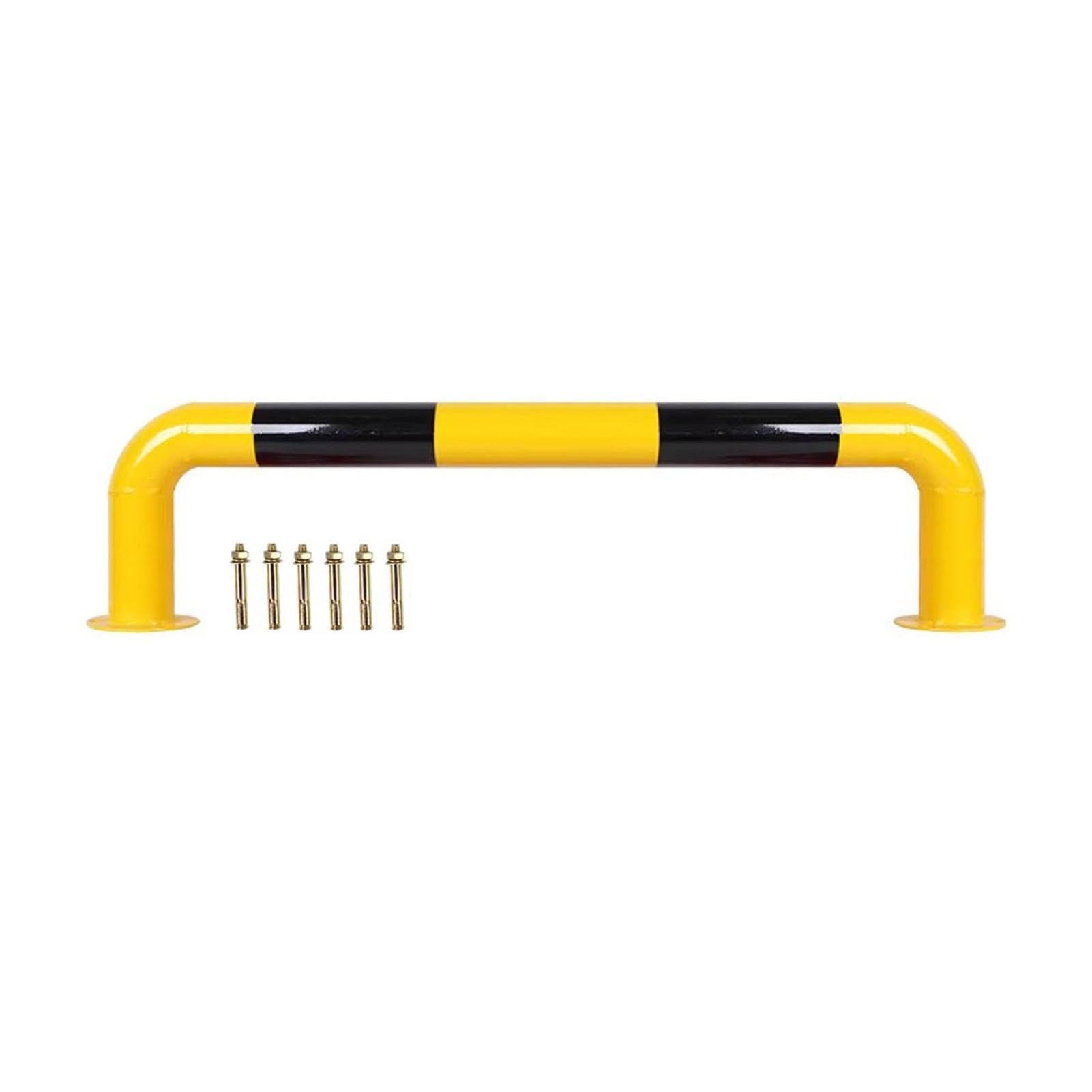 Generico Barriera di parcheggio per vialetti in Acciaio Resistente, con corrimano anticollisione a Forma di U per la Massima Sicurezza, Include Gli Accessori per l'installazione.