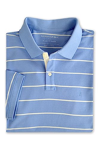 Buy Banana Republic Mens Slim Fit Pique Mesh All Cotton Striped