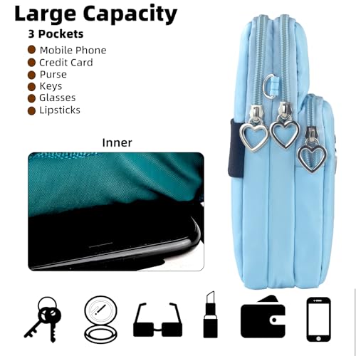Image of JANKS Small Crossbody Bag for Women - Mini Phone Purses with Crossbody Strap and Wallet - Nylon Arm Bag