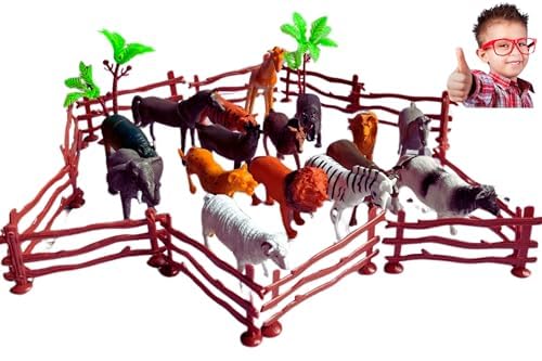 Mallexo Realistic Farm Animal Toys for Kids Set of 32PCs PVC Quality Mixed Domestic Creatures Figures Toy for Children Mid Size Birthday Gifts Safari Jungle Cartoon Wild Animals Playset (Farm Jungle) - Image 3 thumbnail