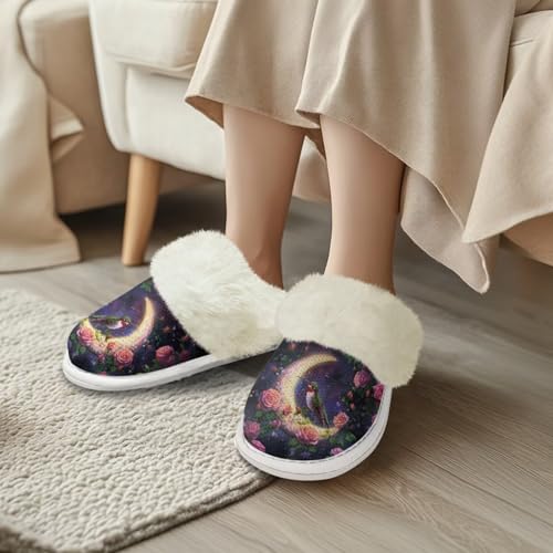 Memory Foam Slippers for Women Comfy Lightweight House Slippers Indoor Warm Winter Fluffy House Shoes3