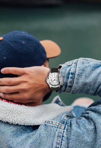 Image of Waterproof Watch Analog Military Stylish Durable Timepiece for Men Boy Sports Wrist Quartz Watches,Silicone Strap