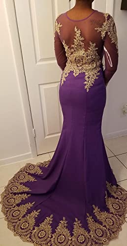 MisShow Crystals Beaded Lace Mermaid Evening Dress for Women Formal Mermaid Prom Dress Elegant2