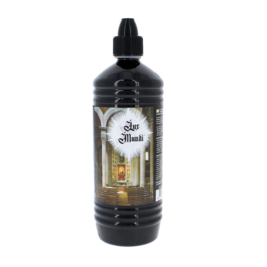 olio per Lampade, Cera Liquida, 1 Litro, Confezione da 12 Bottiglie
