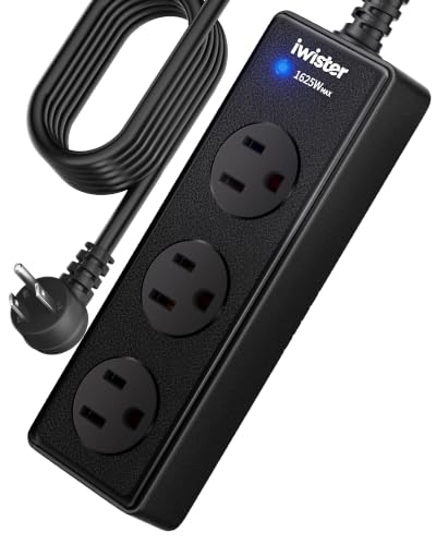 Image of Outdoor Power Strip Weatherproof, 3 AC Outlets, 1625W /13A High-Power Single-Device Use, IPX6 Waterproof Extension Cord for Backyard, Patio, Home Office, Garage, Workshop, Camping, 15FT